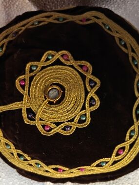 Vintage Turkish Fez-Hand Embroidered